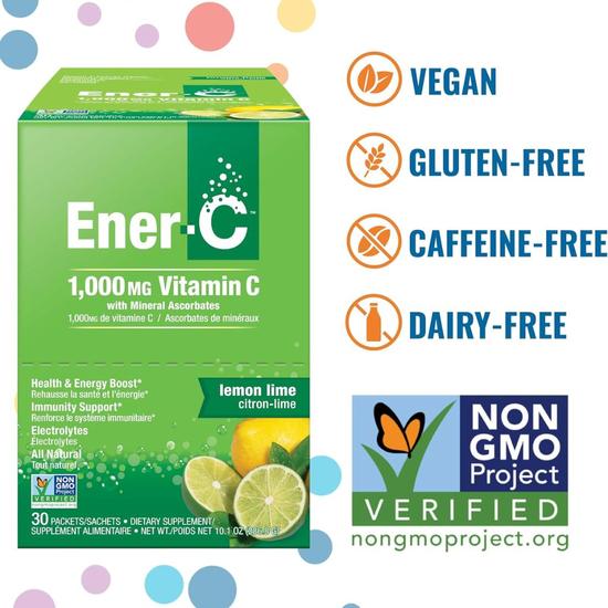 Ener-Life Ener-C Multivitamin Drink + Vitamin C Lemon Lime Sachets 30 Sachets