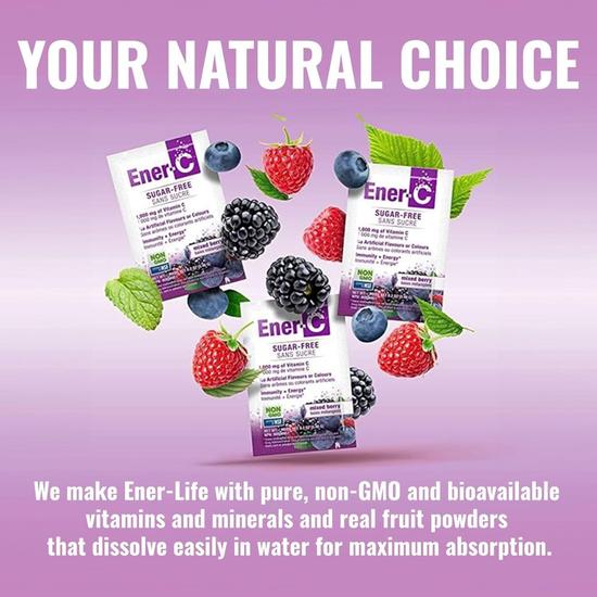 Ener-Life Ener-C Sugar Free Multivitamin Drink Mixed Berry Sachets 30 Sachets