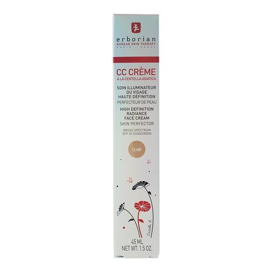 Erborian CC Creme Spf 25 High Definition Radiance Face Cream Clair 45ml