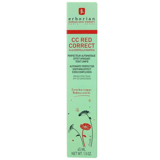 Erborian CC Red Correct SPF 25 Automatic Perfector Soothing Effect Even Complexion 45ml