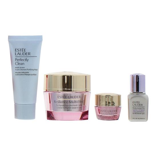 Estée Lauder Firm + Glow Skin Care Delights Gift Set: Treatment 15ml Face & Neck Cream 50ml Eye Cream 5ml Foam Cleanser 30ml 4 Piece