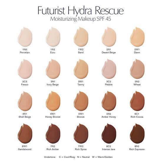 Estée Lauder Futurist Hydra Rescue Moisturising Makeup SPF 45 7n2 Rich Amber