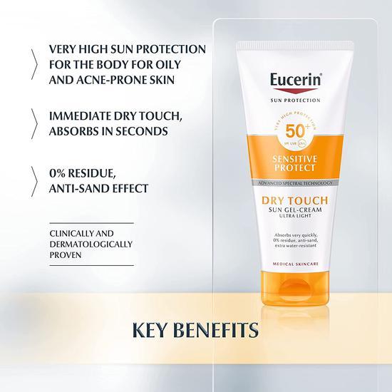 Eucerin Sensitive Protect Dry Touch Sun Gel Cream Ultra Light SPF 50+ 200ml