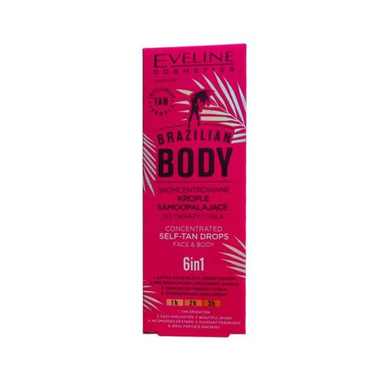 Eveline Brazilian Body 6 In 1 Self Tan Drops 18ml