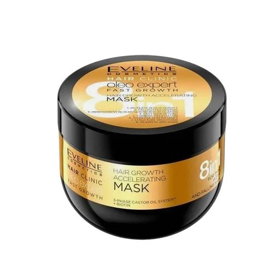 Eveline Hair Clinic Oleo Expert 8 In 1 Micellar Hair Growth Mask 500ml