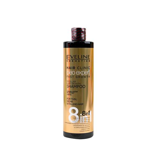 Eveline Hair Clinic Oleo Expert 8 In 1 Micellar Hair Growth Shampoo 400ml