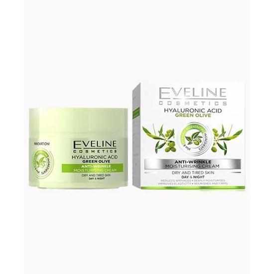 Eveline Hyaluronic Acid Green Olive Anti Wrinkle Day & Night Cream 50ml