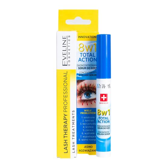 Eveline Lash Therapy Professional 8 In 1 Total Action Eyelash Serum 10ml
