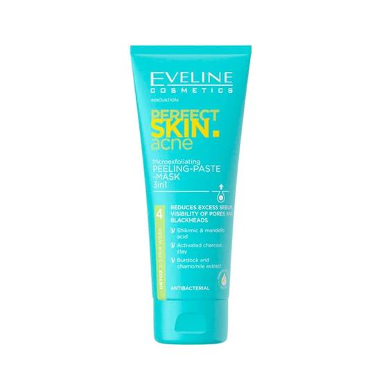 Eveline Perfect Skin Acne 3 In 1 Peeling Paste Mask 75ml