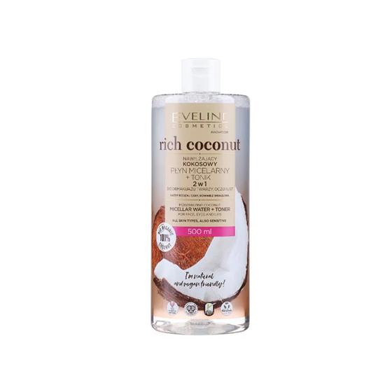 Eveline Rich Coconut 2 In 1 Micellar Water & Toner 500ml