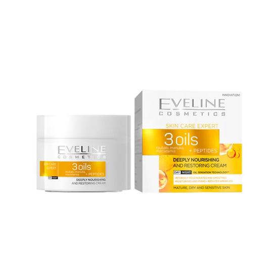 Eveline Skin Care Expert 3 Oils Deeply Nourishing Restoring Cream 50ml