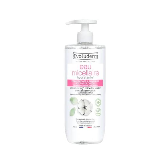 Evoluderm Sensitive Skin Micellar Cotton Extract Cleansing Water 750ml