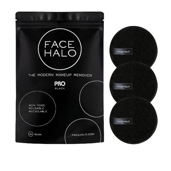 FACE HALO Pro Makeup Remover Pads 3 x Black Pads