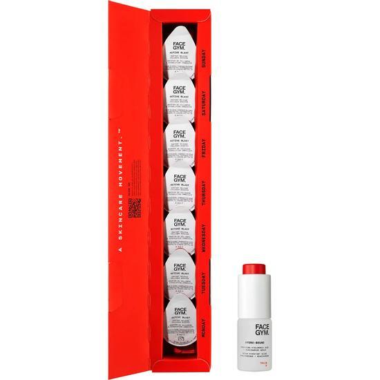 FaceGym Skin Care Discovery Routine 20ml Gel Cleanser, 15ml Essence-Toner, 7x Collagen Boosters, 15ml Daily Serum, 15ml Reformer Serum, 15ml Liftwear Moisturiser, 15ml Facial Oil, 15ml Cheat Mask & 15ml Firming Moisturiser