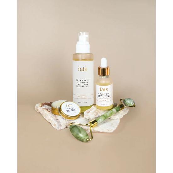 Fais Customisable Vegan Face Care Pamper Set Cleanse It + Balance It + Kiss It (Bergamot + Mint)