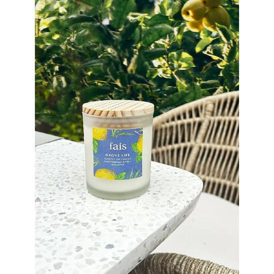 Fais Grove Life Scented Soy Candle Lemongrass + Basil + Bergamot