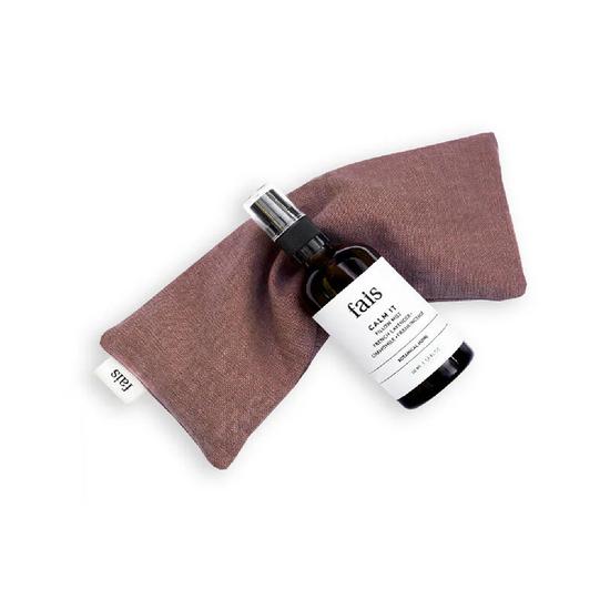 Fais Peaceful Slumber Eye Pillow & Mist Set Maroon