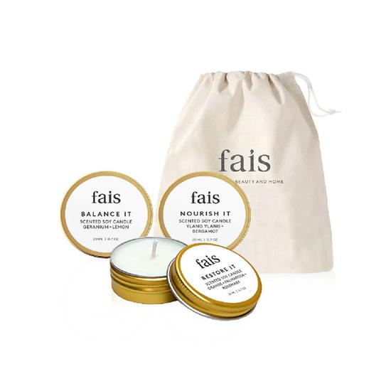 Fais Travel Scented Soy Candles Set