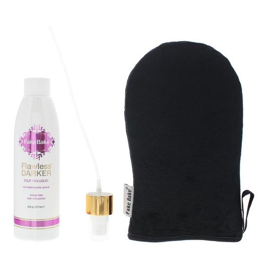 Fake Bake Flawless Darker Self-Tan Liquid & Application Mitt 177ml