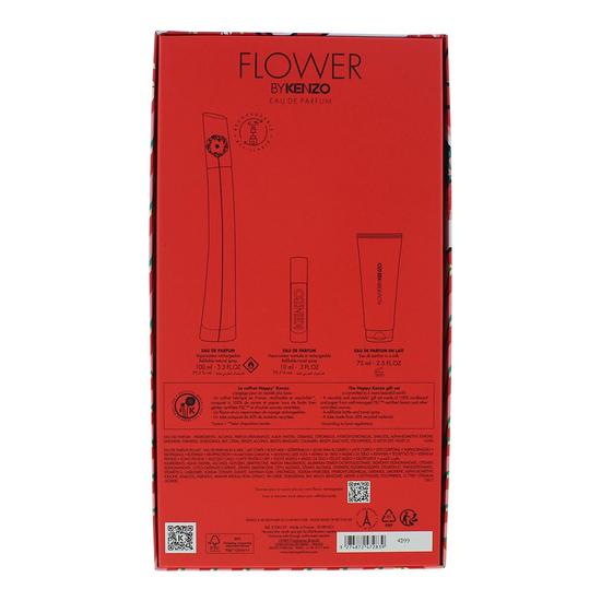 Flower By Kenzo Eau De Parfum 100ml +10ml + Body Lotion 75ml Gift Set 100ml