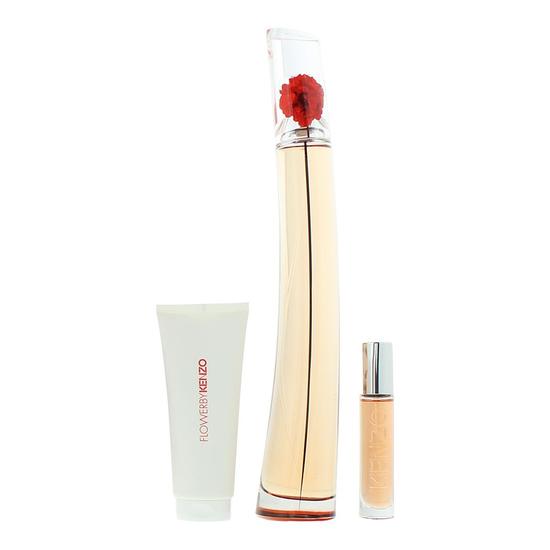 Flower By Kenzo Flower L'Absolue Eau De Parfum 100ml Gift Set 100ml, 10ml & 75ml Body Lotion