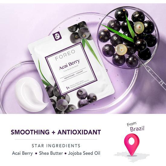 FOREO Acai Berry Firming Sheet Face Mask Pack of 3