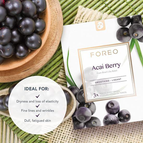 FOREO Acai Berry Firming Sheet Face Mask Pack of 3