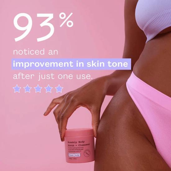 Frank Body Rosehip Body Scrub + Cleanser 250g
