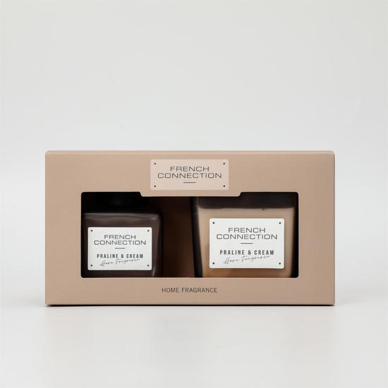 French Connection Autumn Collection Praline & Cream Diffuser + Candle 100ml + 200g