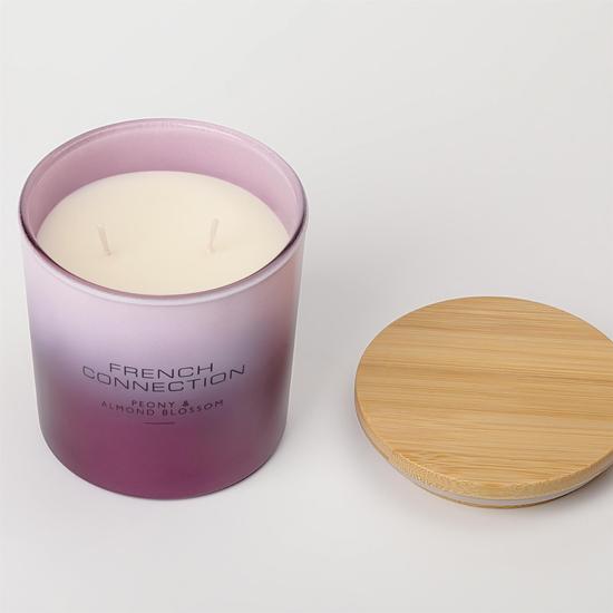 French Connection Metallic Collection Peony & Almond Blossom Candle 200G