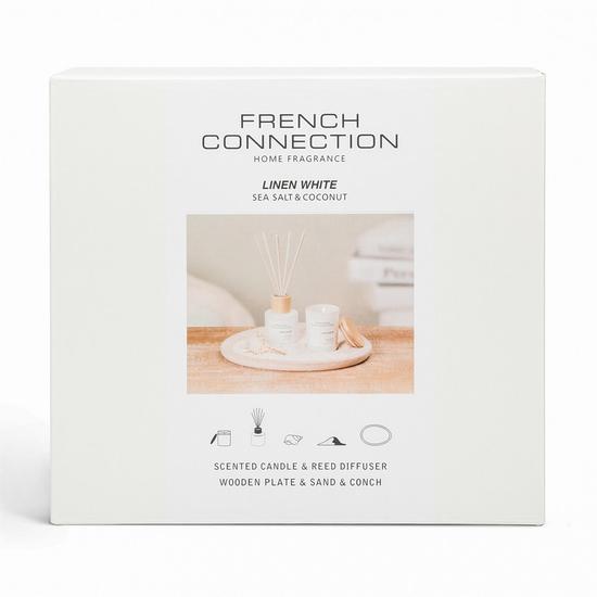 French Connection Pastel Collection Linen White Diffuser + Candle 50ml + 50g