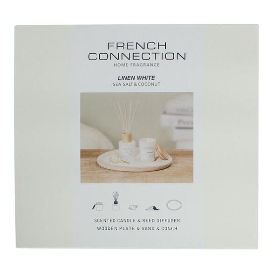 French Connection Pastel Collection Linen White Diffuser + Candle 50ml + 50g