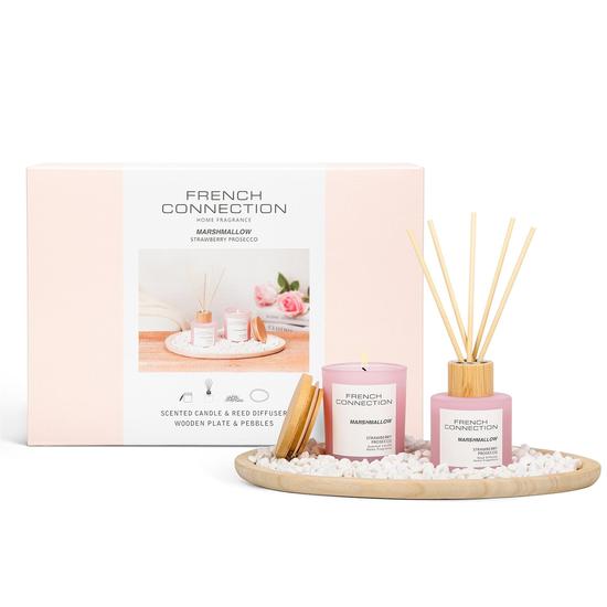 French Connection Pastel Collection Marshmallow Diffuser + Candle 50ml + 50g