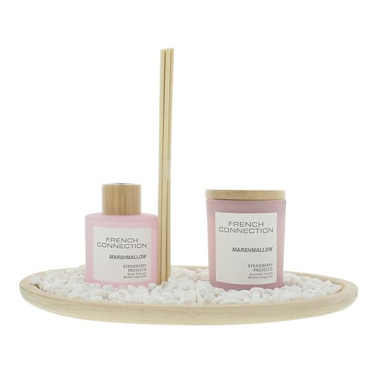 French Connection Pastel Collection Marshmallow Diffuser + Candle 50ml + 50g