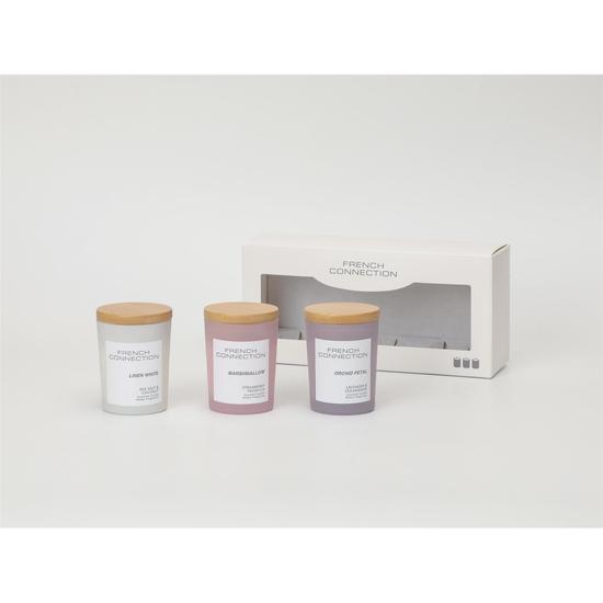 French Connection Pastel Range Trio Of Candles Gift Set 3 50g