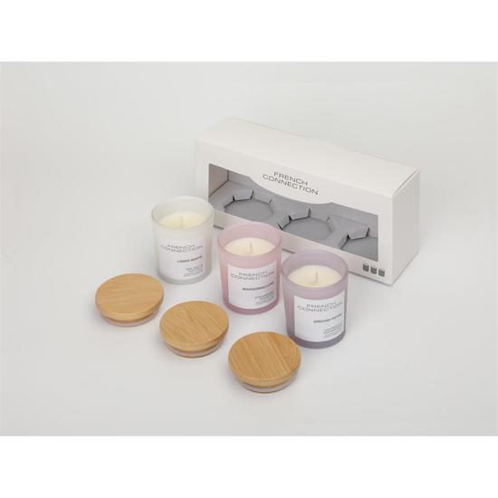 French Connection Pastel Range Trio Of Candles Gift Set 3 50g
