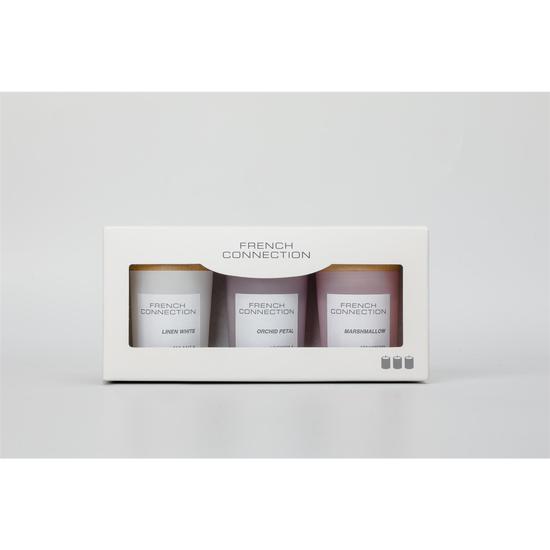 French Connection Pastel Range Trio Of Candles Gift Set 3 50g