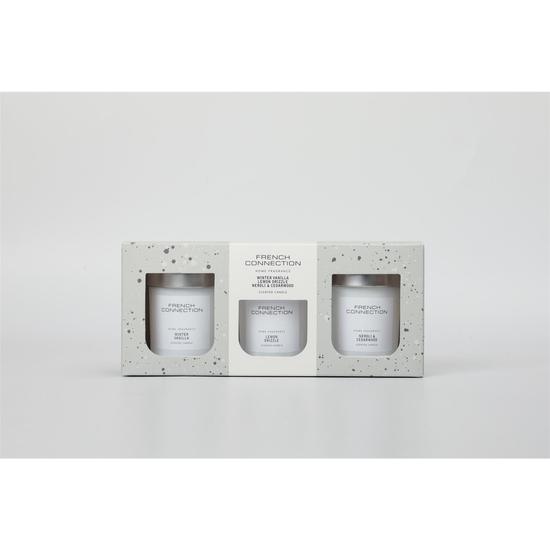 French Connection White Collection Trio Of Candles Gift Set 3 x 52g