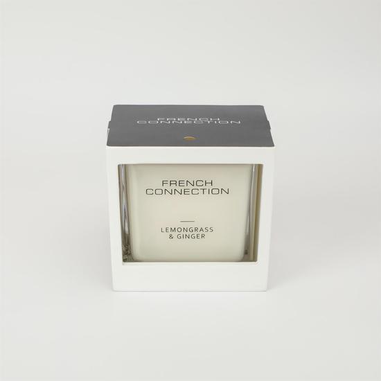 French Connection Wooden Collection Lemongrass & Ginger Candle 200g