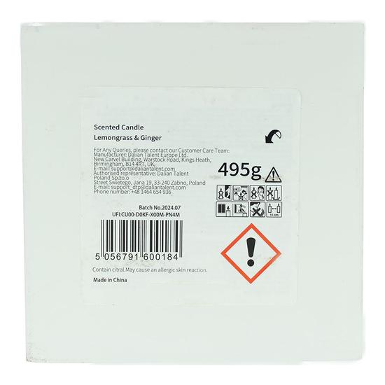 French Connection Wooden Collection Lemongrass & Ginger Candle 480g