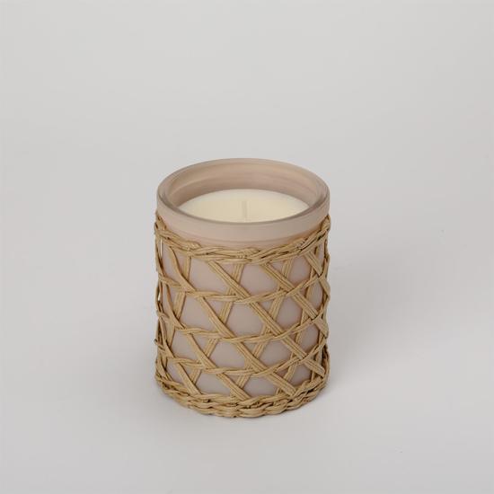 French Connection Woven Detail Stone Bergamot & Jasmine Candle 200g
