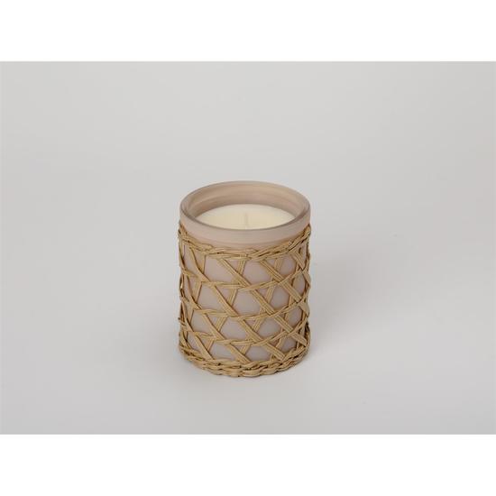 French Connection Woven Detail Stone Bergamot & Jasmine Candle 200g