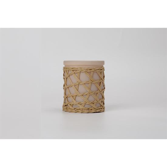 French Connection Woven Detail Stone Bergamot & Jasmine Candle 200g
