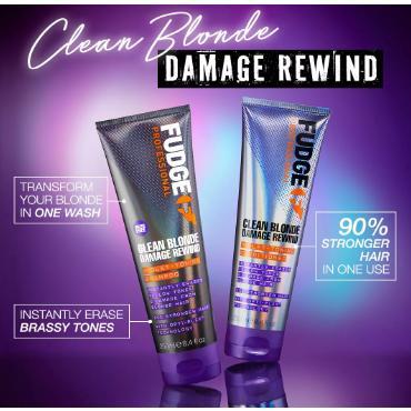 Fudge Professional Clean Blonde Damage Rewind Shampoo 250ml