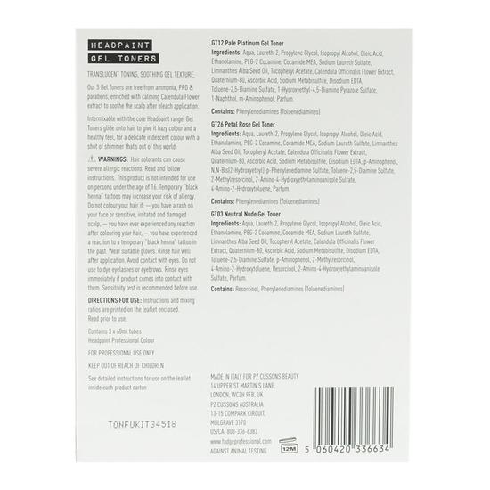 Fudge Professional Head Paint Gel Toners Trio GT03/GT12/GT26