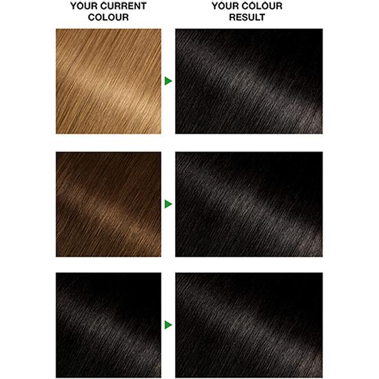 Garnier Nutrisse 1 Black Permanent Hair Dye Rich, long lasting hair colour