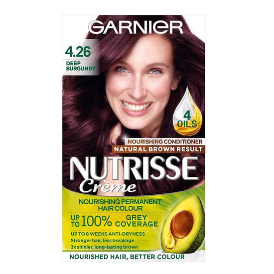 Garnier Nutrisse 4.26 Deep Burgundy Red Permanent Hair Dye