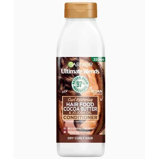 Garnier Ultimate Blends Curl Restoring Cocoa Butter & Jojoba Oil Hair Food Conditioner 350ml
