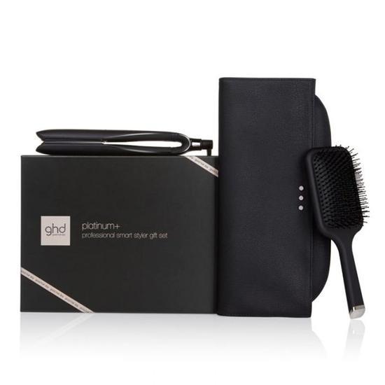 ghd Platinum+ Smart Styler Gift Set Smart straightener, paddle brush & heat resistant bag