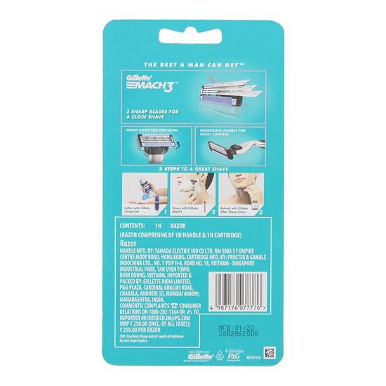 Gillette Mach 3 Fresh Manual Shaving Razor 1PC